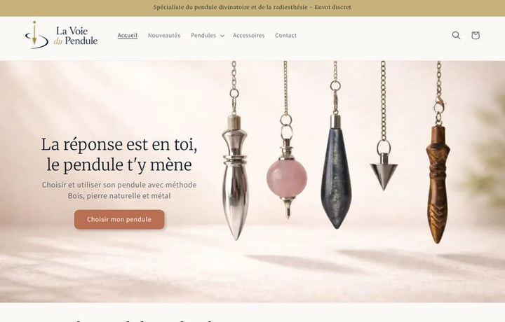 Page d'accueil de lavoiedupendule.fr