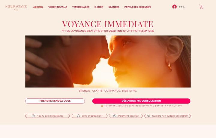 Page d'accueil de nataliavoyancenice.com
