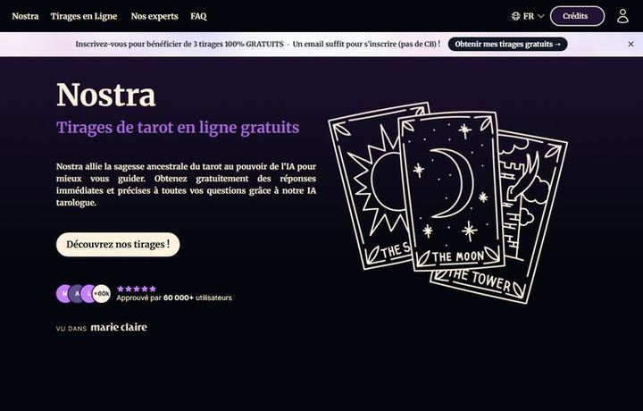 Page d'accueil de nostra-tarot.com