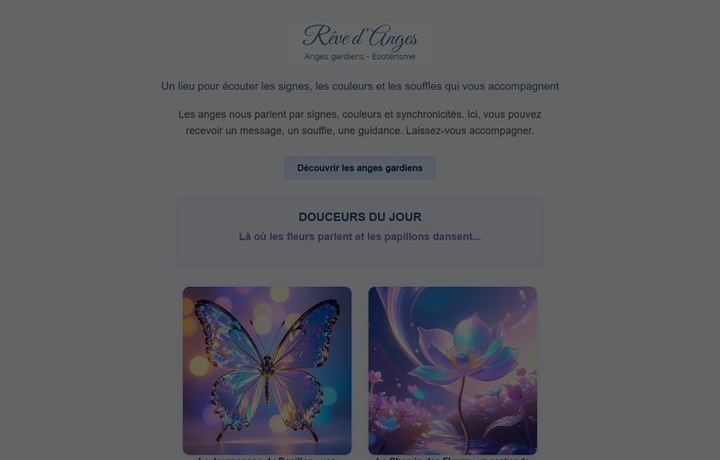 Page d'accueil de revedanges.com