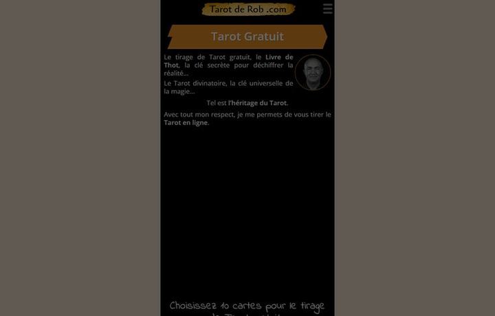 Page d'accueil de tarotderob.com