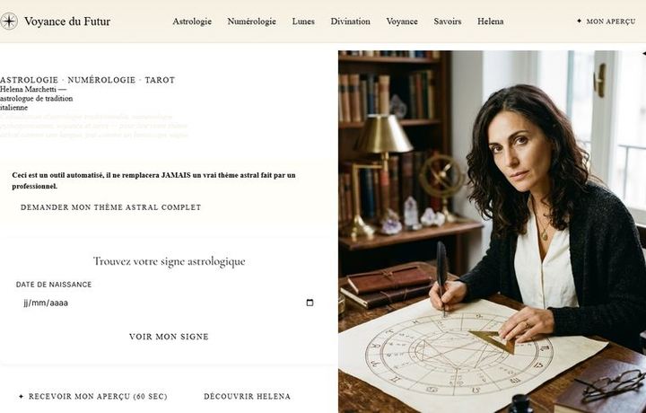 Page d'accueil de voyancedufutur.com
