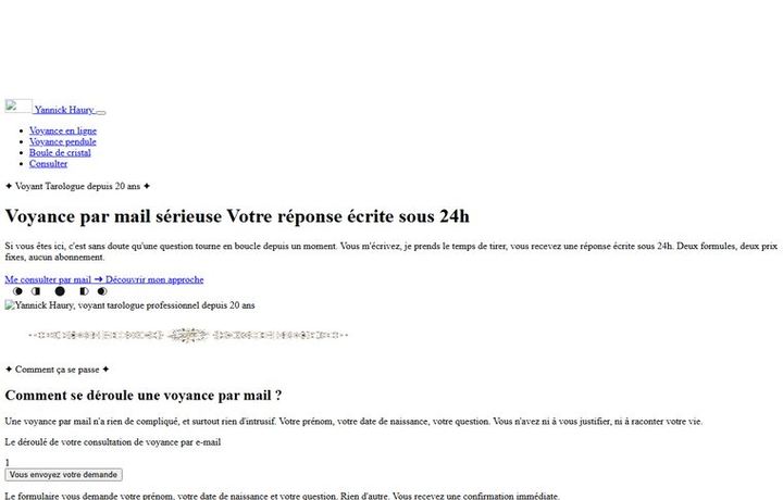 Page d'accueil de yannick-haury.fr